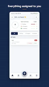 Build Tack app task summary screen